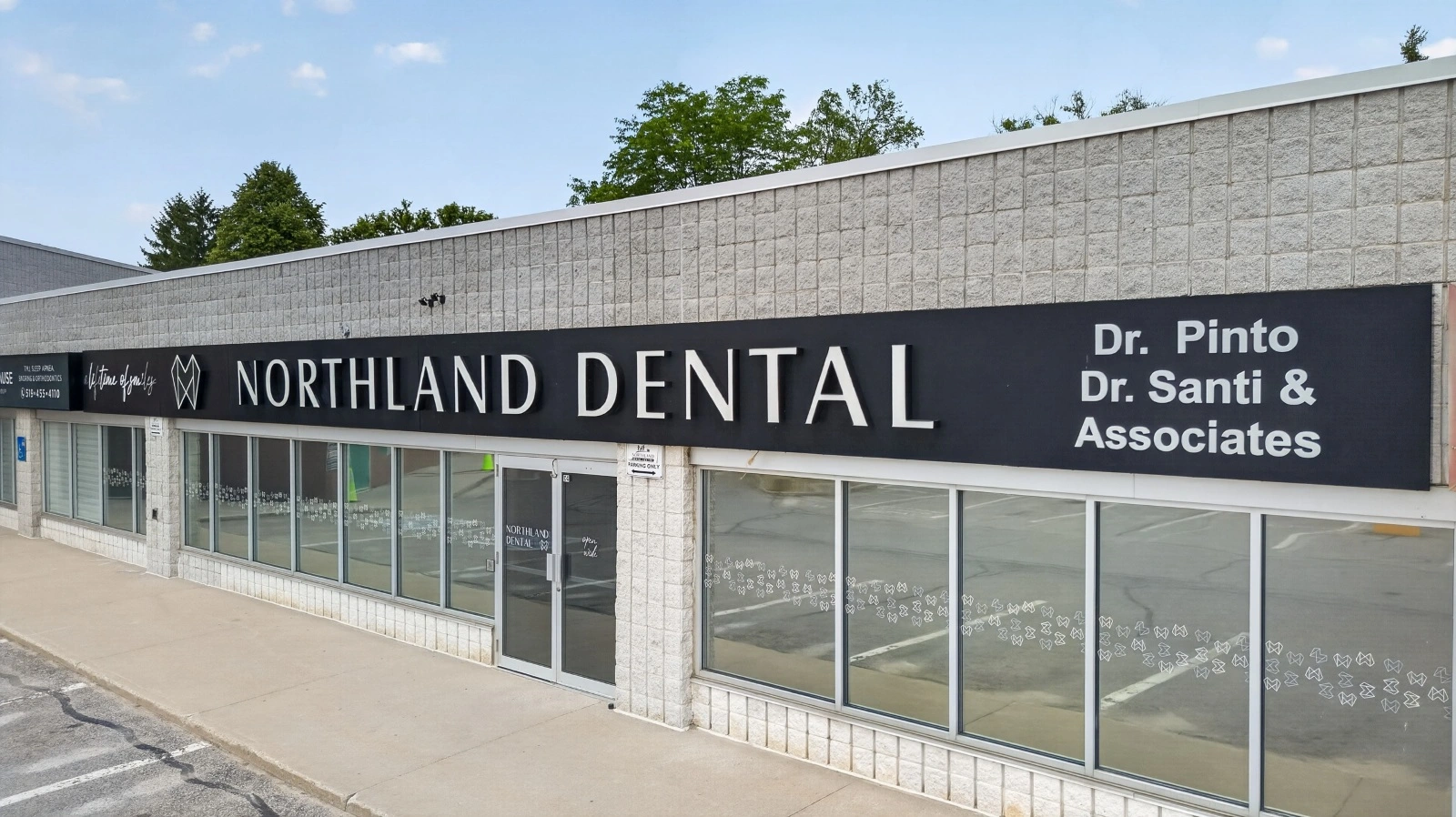 entry gate of our dental clinic in north london, on